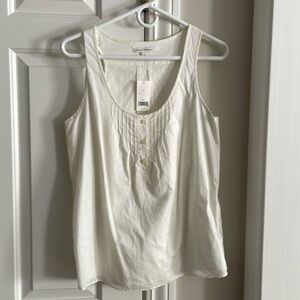 Banana republic sleeveless white top